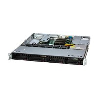 Server platform Supermicro 1U 511R-M SYS-511R-M Intel x 1 DDR5 x 4 6 x 3.5" SATA/SAS/NVME PSU 1+0