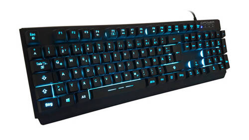 Bedraad toetsenbord LC-Power LC-KEY-4B-LED QWERTZ