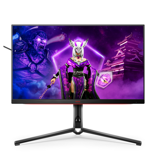 Monitoren 27" AOC Q27G2E/BK 2560 x 1440 QHD 155Hz schermmatrix VA