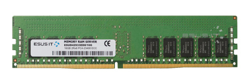 RAM-geheugen 1x 16GB ESUS IT ECC UNBUFFERED DDR4 2Rx8 2933MHz PC4-23400 UDIMM | ESUD42933ED8/16G