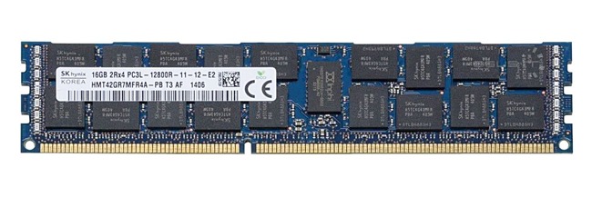 RAM-geheugen 1x 16GB Hynix ECC REGISTERED DDR3 1600MHz PC3-12800 RDIMM | HMT42GR7MFR4A-PB