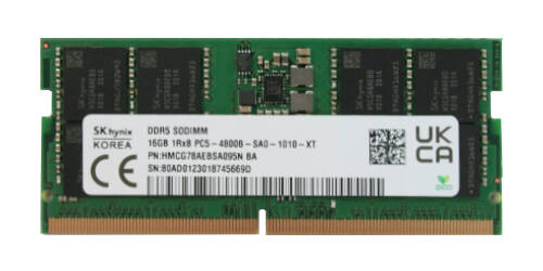 RAM-geheugen 1x 16GB Hynix SO-DIMM DDR5 4800MHz PC5-38400 | HMCG78AEBSA095N