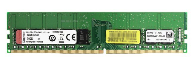 RAM-geheugen 1x 16GB Kingston ECC UNBUFFERED DDR4 2Rx8 2400MHz PC4-19200 UDIMM | KSM24ED8/16ME