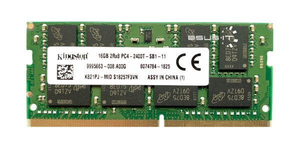 RAM-geheugen 1x 16GB Kingston SO-DIMM DDR4 2400MHz PC4-19200 | KCP424SD8/16