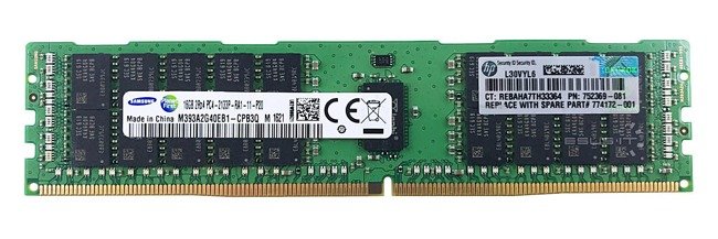 RAM-geheugen 1x 16GB Samsung ECC REGISTERED DDR4 2133MHz PC4-17000 RDIMM | M393A2G40EB1-CPB