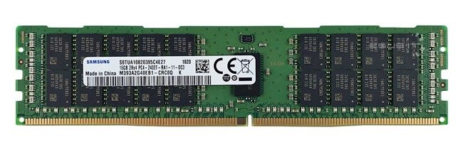 RAM-geheugen 1x 16GB Samsung ECC REGISTERED DDR4 2Rx4 2400MHz PC4-19200 RDIMM | M393A2G40EB1-CRC