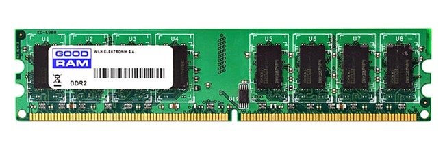 RAM-geheugen 1x 1GB GoodRAM ECC UNBUFFERED DDR2 667MHz PC2-5300 UDIMM | W-MEM67E21G