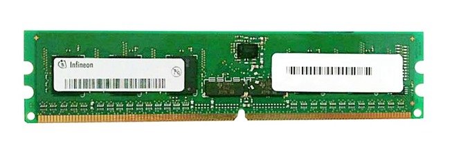 RAM-geheugen 1x 1GB Infineon ECC REGISTERED DDR2 400MHz PC2-3200 RDIMM | HYS72T12800HR-5A