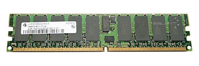 RAM-geheugen 1x 1GB QIMONDA ECC REGISTERED DDR2 667MHz PC2-5300 RDIMM | HYS72T128900HP-3S-B