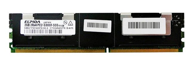 RAM-geheugen 1x 2GB ELPIDA ECC FULLY BUFFERED DDR2 667MHz PC2-5300 FBDIMM | EBE21FD4AGFD-6E-E