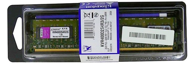 RAM-geheugen 1x 2GB Kingston ECC REGISTERED DDR2 400MHz PC2-3200 RDIMM | KVR400D2S4R3/2G