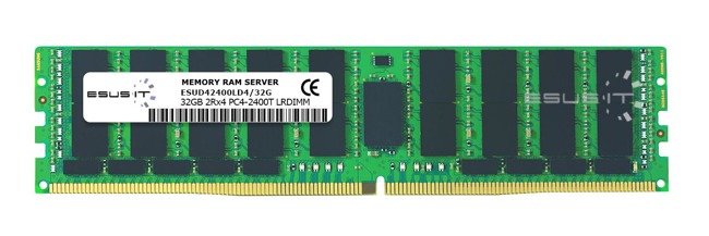 RAM-geheugen 1x 32GB ESUS IT ECC LOAD REDUCED DDR4 2Rx4 2400MHz PC4-19200 LRDIMM | ESUD42400LD4/32G