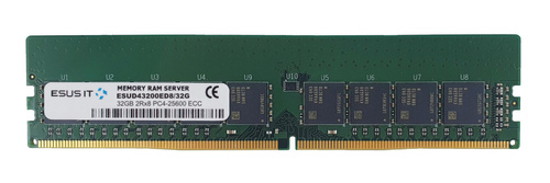 RAM-geheugen 1x 32GB ESUS IT ECC UNBUFFERED DDR4 2Rx8 3200MHz PC4-25600 UDIMM | ESUD43200ED8/32G