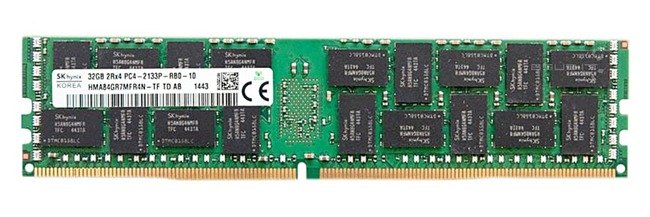 RAM-geheugen 1x 32GB Hynix ECC REGISTERED DDR4 2133MHz PC4-17000 RDIMM | HMA84GR7MFR4N-TF