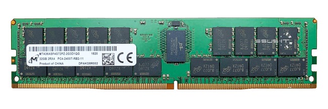 RAM-geheugen 1x 32GB Micron ECC REGISTERED DDR4 2Rx4 2400MHz PC4-19200 RDIMM | MTA36ASF4G72PZ-2G3