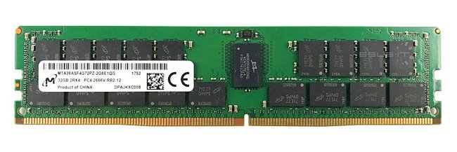 RAM-geheugen 1x 32GB Micron ECC REGISTERED DDR4 2Rx4 2666MHz PC4-21300 RDIMM | MTA36ASF4G72PZ-2G6