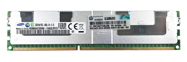 RAM-geheugen 1x 32GB Samsung ECC LOAD REDUCED DDR3 1333MHz PC3-10600 LRDIMM | M386B4G70DM0-YH9