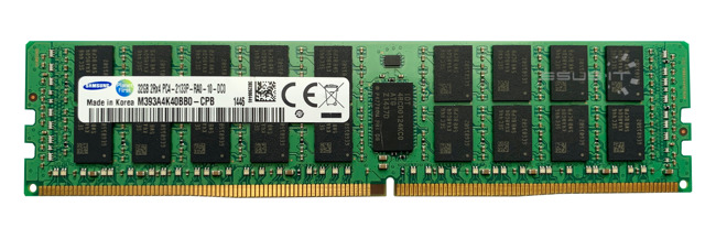 RAM-geheugen 1x 32GB Samsung ECC REGISTERED DDR4 2133MHz PC4-17000 RDIMM | M393A4K40BB0-CPB