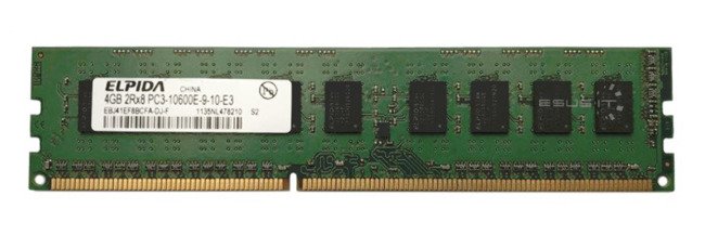 RAM-geheugen 1x 4GB ELPIDA ECC UNBUFFERED DDR3 1333MHz PC3-10600 UDIMM | EBJ41EF8BCFA-DJ-F