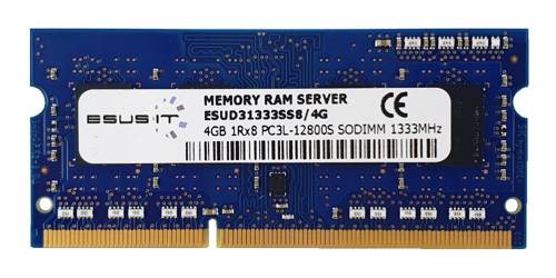 RAM-geheugen 1x 4GB ESUS IT SO-DIMM DDR3 1333MHz PC3-10600 | ESUD31333SS8/4G