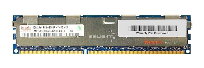 RAM-geheugen 1x 4GB Hynix ECC REGISTERED DDR3 1066MHz PC3-8500 RDIMM | HMT151R7BFR4C-G7