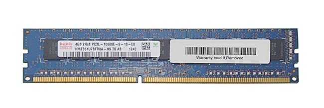 RAM-geheugen 1x 4GB Hynix ECC UNBUFFERED DDR3 1333MHz PC3-10600 UDIMM | HMT351U7BFR8A-H9