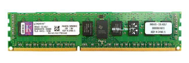 RAM-geheugen 1x 4GB Kingston ECC REGISTERED DDR3 2Rx4 1333MHz PC3-10600 RDIMM | HW4D3L13R9D8HC