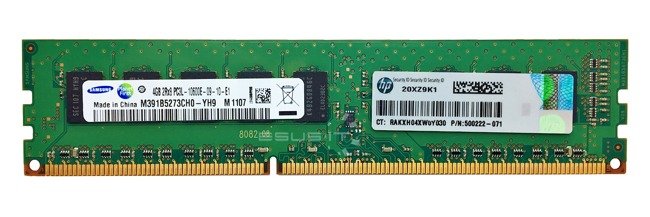 RAM-geheugen 1x 4GB Samsung ECC UNBUFFERED DDR3 2Rx8 1333MHz PC3-10600 UDIMM | M391B5273CH0-YH9