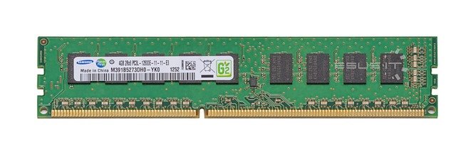 RAM-geheugen 1x 4GB Samsung ECC UNBUFFERED DDR3 2Rx8 1600MHz PC3-12800 UDIMM | M391B5273DH0-YK0