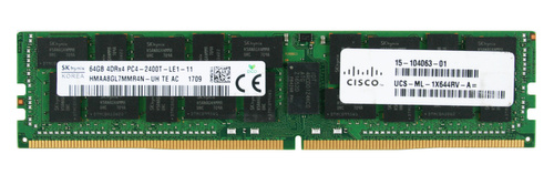 RAM-geheugen 1x 64GB Hynix ECC LOAD REDUCED DDR4 4DRx4 2400MHz PC4-19200 LRDIMM | HMAA8GL7MMR4N-UH