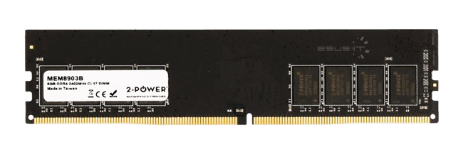 RAM-geheugen 1x 8GB 2-POWER NON-ECC UNBUFFERED DDR4 2400MHz PC4-19200 UDIMM | MEM8903B