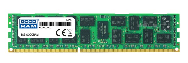 RAM-geheugen 1x 8GB GoodRAM ECC REGISTERED DDR3 1Rx4 1333MHz PC3-10600 RDIMM | W-MEM1333R3S48G