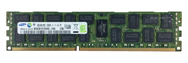 RAM-geheugen 1x 8GB Samsung ECC REGISTERED DDR3 1600MHz PC3-12800 RDIMM | M393B1K70DH0-CK0