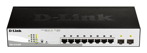 Schakelaar D-Link DGS-1210-08P/E 8x 1Gb 2x SFP 65 W PoE+