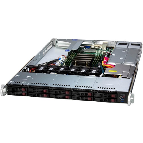 Server platform Supermicro 1U 1115SV-WTNRT AS-1115SV-WTNRT AMD x 1 DDR5 x 6 10 x 2.5" SATA/SAS/NVME PSU 1+1