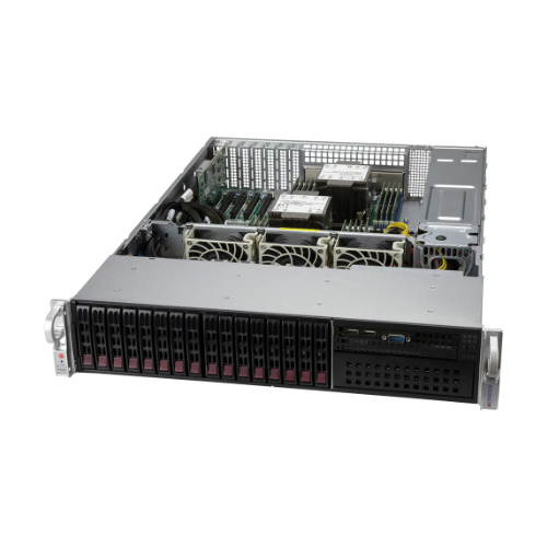 Server platform Supermicro 2U 220P-C9R SYS-220P-C9R Intel x 2 DDR4 x 16 16 x 2.5" SATA/SAS/NVME PSU 1+0