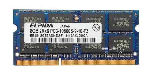 RAM-geheugen 1x 8GB ELPIDA SO-DIMM DDR3 1333MHz PC3-10600 | EBJ81UG8BAS0-DJ-F